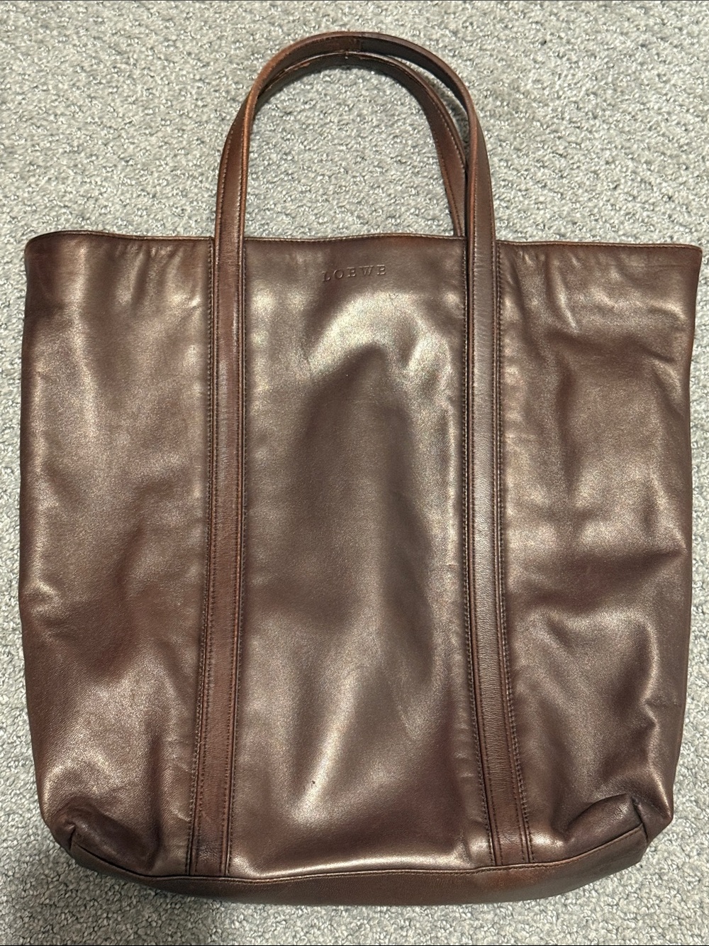 Loewe Chocolate Brown Leather Tote
